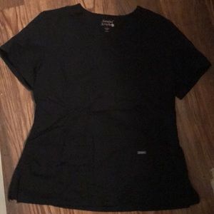 Sanibel black scrub top size large